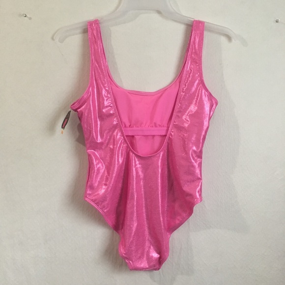 7-9 /"GRL PWR Pink cheeky high leg new Details about / No Boundaries Womens bathing suit size M